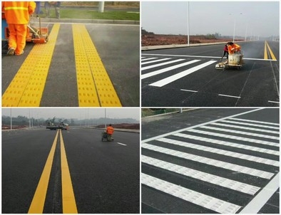 定西定西道路划线，热熔标线